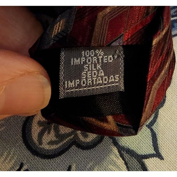 Stafford Neck Tie Silk Geometric Standard Classic - Picture 9 of 9